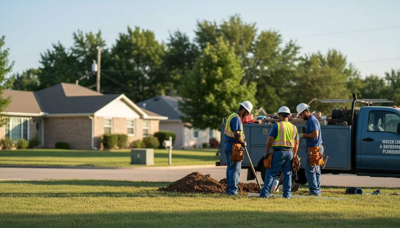 Residential water line and bathroom plumbing service in Calhoun City, MS